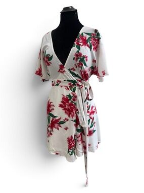 Y2K Aakaa Floral Wrap Mini Dress